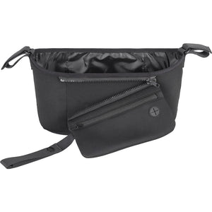 Organizator carucior, Petite&Mars, Cu buzunar frontal detasabil, Dimensiune universala, 31.5x19.5x9.5 cm, Atasare usoara cu Velcro, Negru
