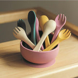 Set tacamuri, Petite&Mars, Take&Match, Din silicon, Fara BPA 6 luni+, Verde inchis