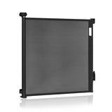 Poarta de siguranta, Lionelo, Thea, Cu suruburi, Textila, Retractabila, Mecanism dublu de blocare, Montaj universal, 80x140 cm, Conform cu standardul european de securitate EN1930, Negru