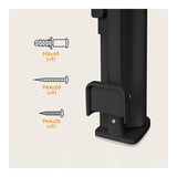 Poarta de siguranta, Lionelo, Thea, Cu suruburi, Textila, Retractabila, Mecanism dublu de blocare, Montaj universal, 80x140 cm, Conform cu standardul european de securitate EN1930, Negru