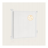 Poarta de siguranta, Lionelo, Thea, Textila, Ofera vizibilitate, Retractabila, Mecanism dublu de blocare, Montaj universal, 80x140 cm, Conform cu standardul european de securitate EN1930, Alb