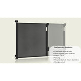Poarta de siguranta, Lionelo, Thea, Textila, Ofera vizibilitate, Retractabila, Mecanism dublu de blocare, Montaj universal, 80x140 cm, Conform cu standardul european de securitate EN1930, Alb