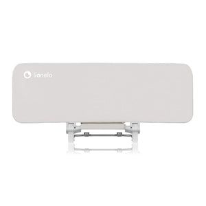 Protectie laterala pat, Lionelo, Lora, Pliabila, Sistem de blocare StandSafe, Geanta de transport inclusa, 105 x 45 cm, Bej