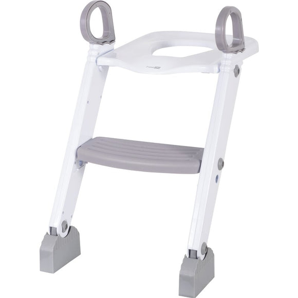 Reductor pentru toaleta, FreeON, Cu scarita, White & Grey