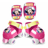 Role, Stamp, Disney, Include protectii genunchi, Cu 4 roti, Ajustabile, Inchidere prin velcro, Marime 23-27, Minnie Mouse