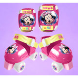 Role, Stamp, Disney, Include protectii genunchi, Cu 4 roti, Ajustabile, Inchidere prin velcro, Marime 23-27, Minnie Mouse