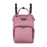 Rucsac pentru mamici, Petite&Mars, Jack, Cu 11 compartimente, Cu buzunare termice, Saltea de infasat inclusa, 30 x 42 x 15 cm, Dusty Rose
