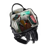 Rucsac pentru mamici, Petite&Mars, Jasper, Cu 12 compartimente, Cu buzunare termice, Saltea de infasat inclusa, 27 x 41 x 14 cm, Absolute Black