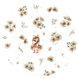 Sac de dormit, MimiNu, Cu picioruse, De iarna, Din bumbac certificat Oeko Tex Standard 100, Cu fermoar pe mijloc, 87 cm, 3 luni - 2.5 ani, 2.5 Tog, Design, Ducklings Beige