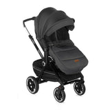 Sac de iarna, Jane, Dart, Pentru carucior, Universal, 13 x 45 x 93 cm, Material exterior hidrofug, Coal