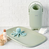 Saltea de infasat, Nattou, Softy, Moale, Utilizabil si fara husa, Design ergonomic, Spuma PU, 70x50x10 cm, Fara BPA, 0 luni+, Green