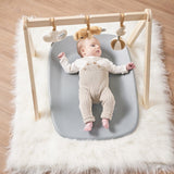 Saltea de infasat, Nattou, Softy, Moale, Utilizabil si fara husa, Design ergonomic, Spuma PU, 70x50x10 cm, Fara BPA, 0 luni+, Gri
