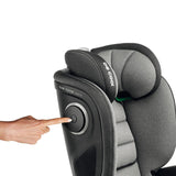 Scaun auto, Be Cool, Mars I-Size, 100-150 cm, 4-12 ani, Cu isofix, Protectie superioara in caz de impact lateral - SPS, Cu tetiera reglabila, Conform cu standardul european de securitate ECE R129, Dark