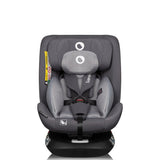 Scaun auto, Lionelo, Bastiaan One i-Size, 4 in 1, Protectie laterala, Cu spatar inclinabil in 4 pozitii, Cu tetiera reglabila in 13 pozitii, Rotire 360 grade, Top Tether, 0-36 Kg, 40-150 cm, Cu Isofix, Conform cu ECE R129, Gri