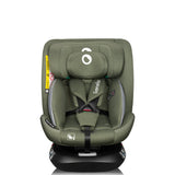 Scaun auto, Lionelo, Bastiaan One i-Size, 4 in 1, Protectie laterala, Cu spatar inclinabil in 4 pozitii, Cu tetiera reglabila in 13 pozitii, Rotire 360 grade, Top Tether, 0-36 Kg, 40-150 cm, Cu Isofix, Conform cu ECE R129, Verde
