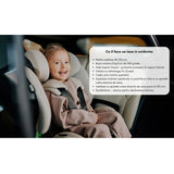 Scaun auto, Lionelo, Harmony i-Size, Rotire 360 grade, Protectie laterala, Cu spatar reglabil in 5 pozitii, Cu tetiera reglabila in 12 pozitii, 0-36 Kg, 40-150 cm, Cu Isofix, Husa din bambus, Conform cu ECE R129, Gri deschis