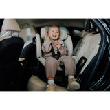 Scaun auto, Lionelo, Harmony i-Size, Rotire 360 grade, Protectie laterala, Cu spatar reglabil in 5 pozitii, Cu tetiera reglabila in 12 pozitii, 0-36 Kg, 40-150 cm, Cu Isofix, Husa din bambus, Conform cu ECE R129, Negru