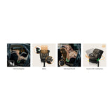 Scaun auto, Lionelo, Harmony i-Size, Rotire 360 grade, Protectie laterala, Cu spatar reglabil in 5 pozitii, Cu tetiera reglabila in 12 pozitii, 0-36 Kg, 40-150 cm, Cu Isofix, Husa din bambus, Conform cu ECE R129, Negru
