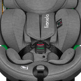 Scaun auto, Lionelo, Harmony i-Size, Rotire 360 grade, Protectie laterala, Cu spatar reglabil in 5 pozitii, Cu tetiera reglabila in 12 pozitii, 0-36 Kg, 40-150 cm, Cu Isofix, Husa din bambus, Conform cu ECE R129, Gri deschis