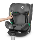 Scaun auto, Lionelo, i-Size Braam, 0-36 Kg, 40-150 cm, Cu isofix si picior de fixare, Protectie laterala, Rotire 360 grade, Ajustare spatar in 5 pozitii, Tetiera reglabila in 14 trepte, Conform cu standardul european de securitate R129, Gri
