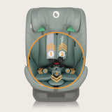 Scaun auto, Lionelo, Lavender I-size, Isofix, Cu centura TopTether, Cu spatar inclinabil in 5 pozitii, Cu tetiera reglabila in 13 pozitii, Instalare cu fata inainte, 9-36 Kg, 76-150 cm, Conform cu ECE R129, Verde