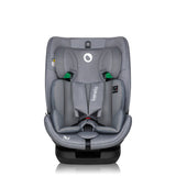 Scaun auto, Lionelo, Lavender I-size, Isofix, Cu centura TopTether, Cu spatar inclinabil in 5 pozitii, Cu tetiera reglabila in 13 pozitii, Instalare cu fata inainte, 9-36 Kg, 76-150 cm, Conform cu ECE R129, Gri