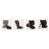Scaun auto pliabil, Lionelo, Nelly, i-Size, 76- 150 cm, Tetiera reglabila in 15 pozitii, Spatar reglabil in 4 pozitii, Sisteme de fixare Isofix si Top Tether, Sezut lat si confortabil, Conform cu ECE R129, Negru