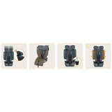 Scaun auto pliabil, Lionelo, Nelly, i-Size, 76- 150 cm, Tetiera reglabila in 15 pozitii, Spatar reglabil in 4 pozitii, Sisteme de fixare Isofix si Top Tether, Sezut lat si confortabil, Conform cu ECE R129, Gri