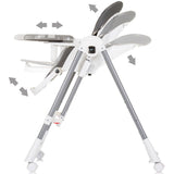 Scaun de masa Chipolino Milk Shake 2 in 1 ash grey