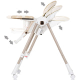 Scaun de masa Chipolino Milk Shake 2 in 1 macadamia