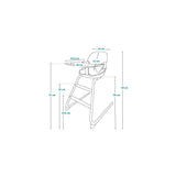 Scaun de masa, Lionelo, Dalia, 2 in 1, Transformabil, Cu 2 suporturi pentru picioare, Cu tavita detasabila, Sustine 60 kg, 6 luni+, Conform cu EN14988, Gri