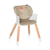Scaun de masa, Lionelo, Koen, Din fag, 2 in 1, Transformabil, Sustine 30 kg, 6 luni+, Conform cu standardul european de securitate EN14988, Bej