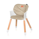 Scaun de masa, Lionelo, Koen, Din fag, 2 in 1, Transformabil, Sustine 30 kg, 6 luni+, Conform cu standardul european de securitate EN14988, Bej
