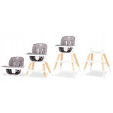 Scaun de masa, Lionelo, Mona, 4 in 1, Transformabil, Reglabil in inaltime in 3 pozitii, Conform cu standardele europene de securitate EN14988, EN16120, Stone, Resigilat