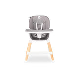 Scaun de masa, Lionelo, Mona, 4 in 1, Transformabil, Reglabil in inaltime in 3 pozitii, Conform cu standardele europene de securitate EN14988, EN16120, Stone, Resigilat