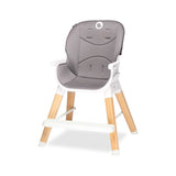 Scaun de masa, Lionelo, Mona, 4 in 1, Transformabil, Reglabil in inaltime in 3 pozitii, Conform cu standardele europene de securitate EN14988, EN16120, Stone, Resigilat