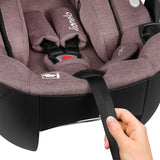 Scoica auto, Lionelo, Moxie, i-Size, 40-87 cm, Tetiera reglabila, intarita cu spuma de memorie, Carcasa ventilata, Din bambus, Protectie avansata, Conform cu R129, Mov