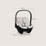 Scoica auto, Lionelo, Moxie, i-Size, 40-87 cm, Tetiera reglabila, intarita cu spuma de memorie, Carcasa ventilata, Din bambus, Protectie avansata, Conform cu R129, Mov