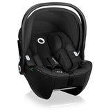 Scoica auto, Lionelo, Moxie, i-Size, Include baza rotativa 360 cu picior de fixare, 40-87 cm, Tetiera reglabila, intarita cu spuma de memorie, Carcasa ventilata, Din bambus, Protectie avansata, Conform R129, Negru