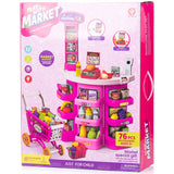 Set jucarie Chipolino Supermarket 78 cm cu lumini, sunete si 76 accesorii