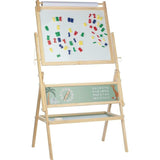 Tablita magnetica, Free2Play, 2 in 1, Cu litere si cifre magnetice, Din lemn, Conform cu standardul european de securitate EN71/123, 3 ani+, Multicolor