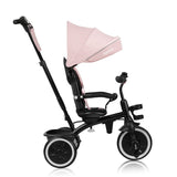 Tricicleta copii, Lionelo, Berry, 2 in 1, Multifunctionala, Suport picioare, Control al directiei, Scaun reversibil, Rotire 360 grade, Functie de roata libera, Utilizare pana la 5 ani, Constructie din otel, Conform cu standardul EN71, Roz