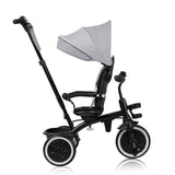 Tricicleta copii, Lionelo, Berry, 2 in 1, Multifunctionala, Suport picioare, Control al directiei, Scaun reversibil, Rotire 360 grade, Functie de roata libera, Utilizare pana la 5 ani, Constructie din otel, Conform cu standardul EN71, Gri