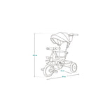 Tricicleta copii, Lionelo, Berry, 2 in 1, Multifunctionala, Suport picioare, Control al directiei, Scaun reversibil, Rotire 360 grade, Functie de roata libera, Utilizare pana la 5 ani, Constructie din otel, Conform cu standardul EN71, Verde
