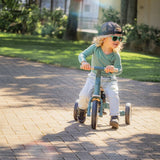 Tricicleta, Petite&Mars, Turbo, 5 in 1, Multifunctionala, Vehicul de impins, Bicicleta cu/fara pedale, Cu maner de ghidaj, Detasabil, Roti din cauciuc, Pana la 25 kg, 1.5-5 ani, Verde