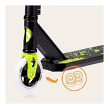 Trotineta, Lionelo, Whizz, Pentru Acrobatii, Rulmenti ABEC-9, 20 - 100 kg, Conform cu standardul european de securitate EN14619, Verde/Negru