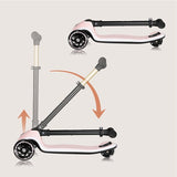Trotineta pentru copii, Lionelo, Mey, Ultrapliabila, Cu lumini si cosulet, Maner ajustabil pe inaltime, 3 ani+, Pana la 50 Kg, Ultra usor, 2.8 kg, Conform cu standardul EN71-1/2/3, Certificata Intertek, Roz