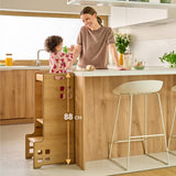 Turn de invatare Montessori, Lionelo, Cass, Functie de raft pentru carti, Pana la 30 kg, 12 luni - 6 ani, Din MDF si furnir, 3 trepte de inaltime, Alb