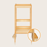 Turn de invatare Montessori, Lionelo, Cass, Functie de raft pentru carti, Pana la 30 kg, 12 luni - 6 ani, Din MDF si furnir, 3 trepte de inaltime, Alb