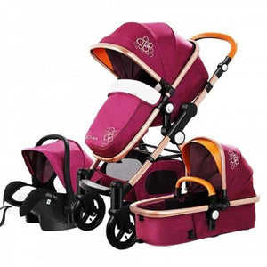 Carucior 3 in 1, L-Sun 600GT cu suspensii, roti cauciuc, reversibil , pliere compacta